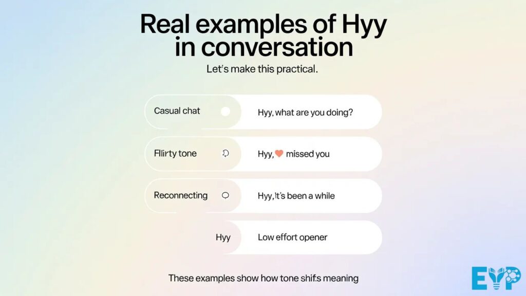 Real Examples of HYY in Conversation