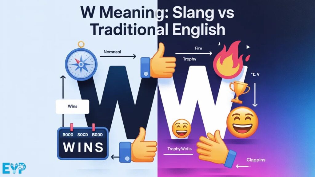 W Meaning Slang vs Traditional English