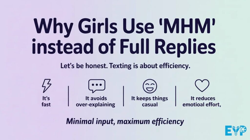 Why Girls Use MHM Instead of Full Replies