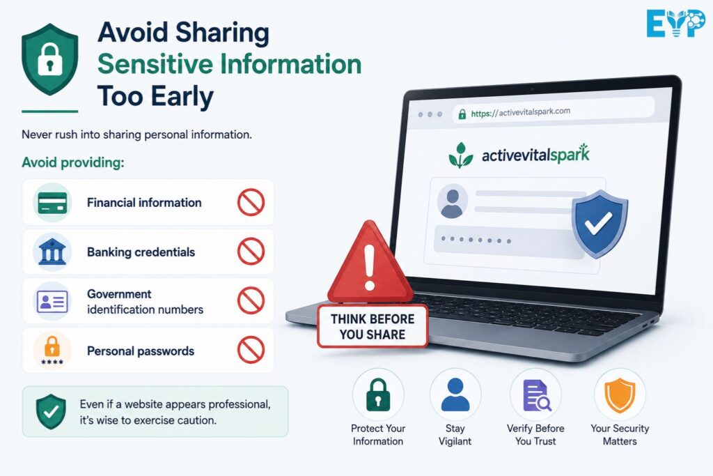 Avoid Sharing Sensitive Information Too Early