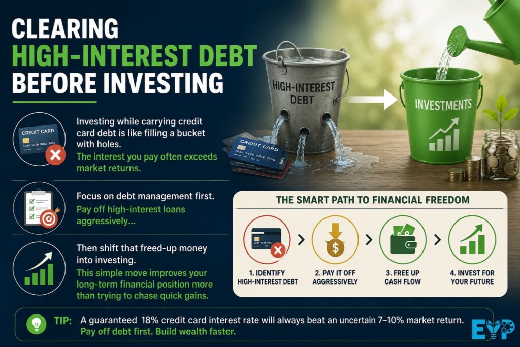 Clearing High Interest Debt Before Investing