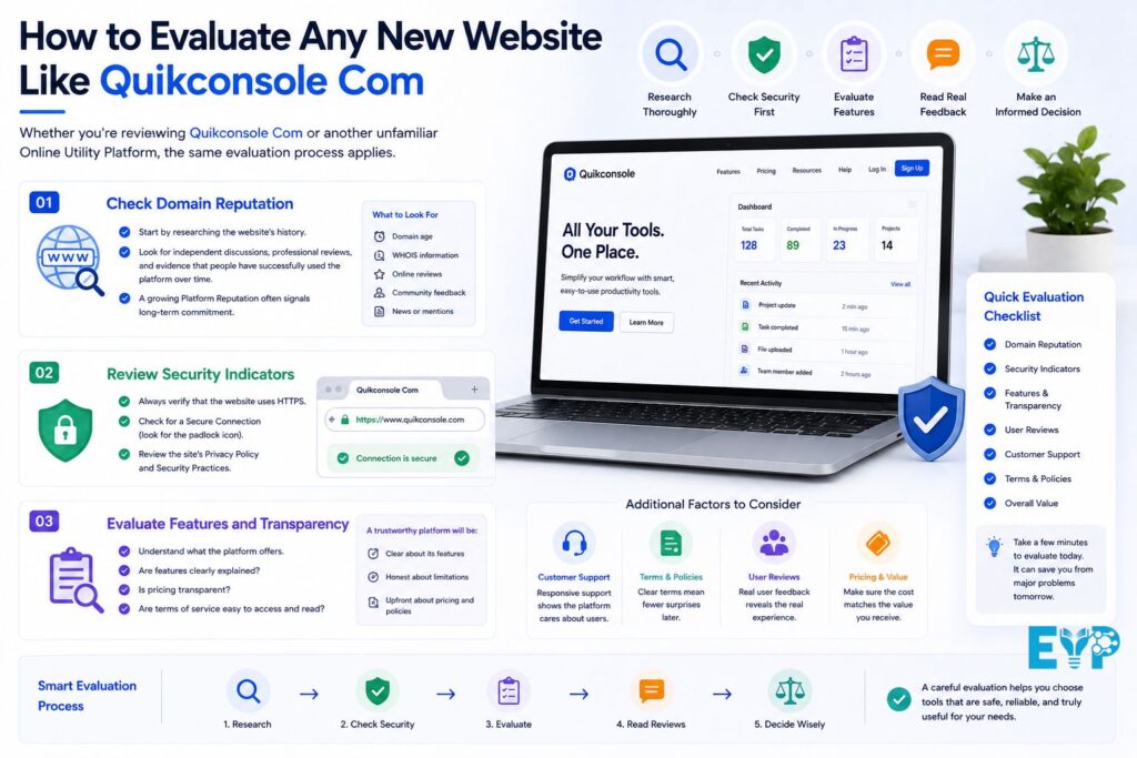 How to Evaluate Any New Website Like Quikconsole Com