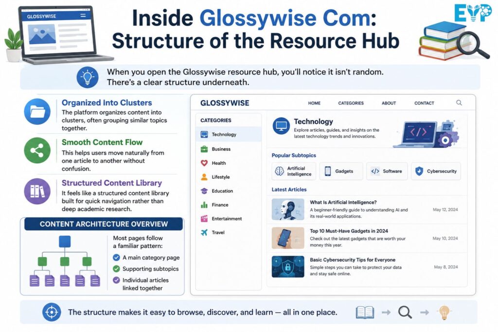 Inside Glossywise Com Structure of the Resource Hub