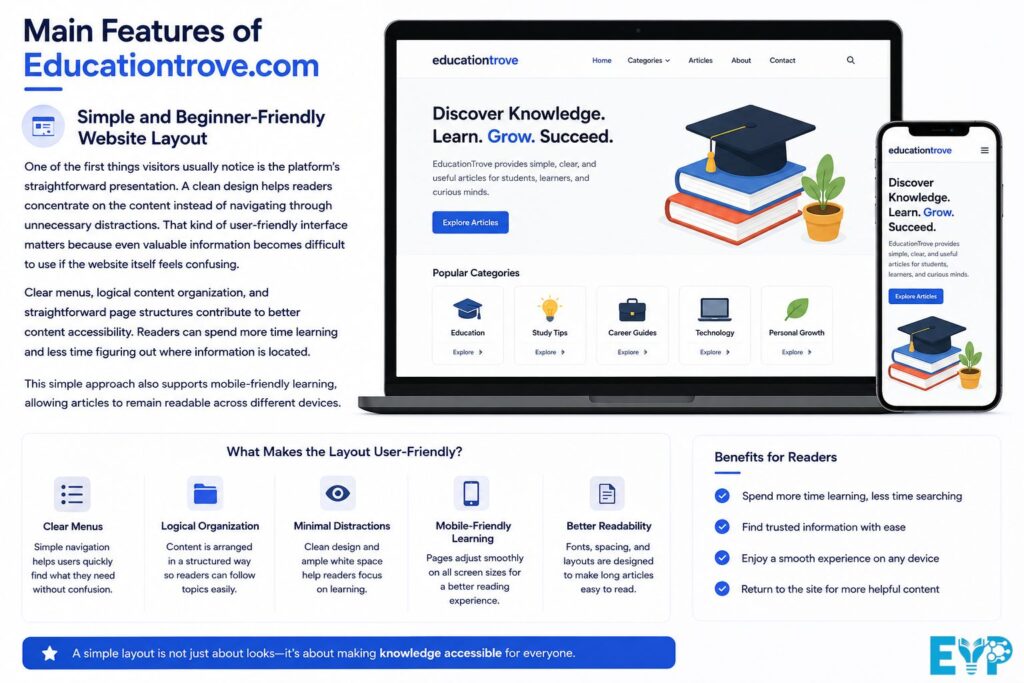 Main Features of Educationtrove com