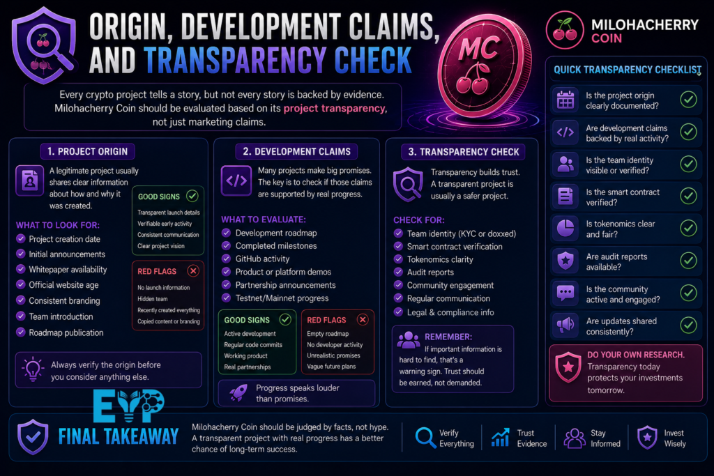 Origin Development Claims and Transparency Check