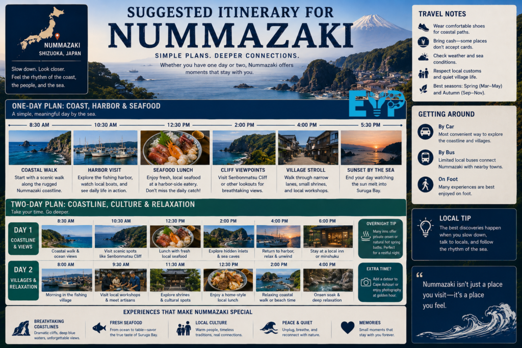 Suggested Itinerary for Nummazaki