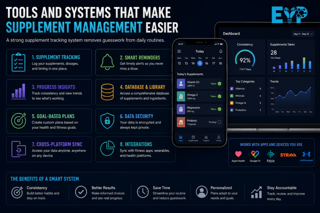 Tools for efficient supplement management