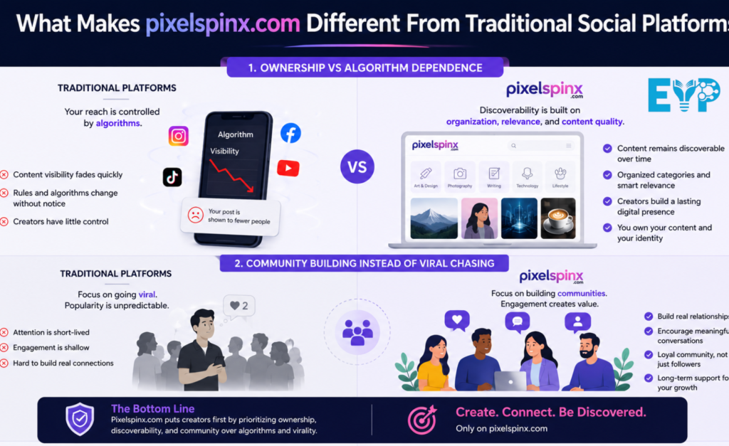 What Makes pixelspinx com Different From Traditional Social Platforms