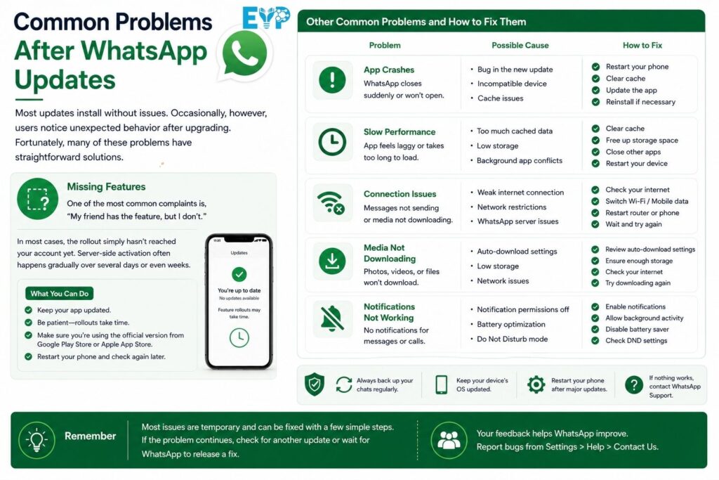 Common Problems After WhatsApp Updates