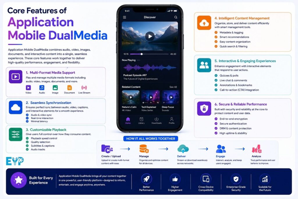 Core Features of Application Mobile DualMedia