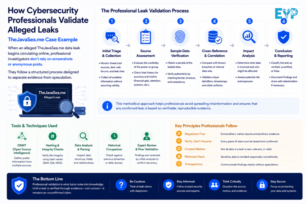How Cybersecurity Professionals Validate Alleged Leaks