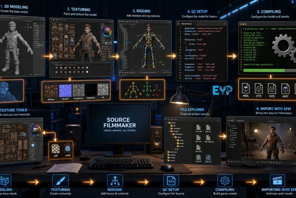 How the Source Filmmaker Asset Pipeline Works