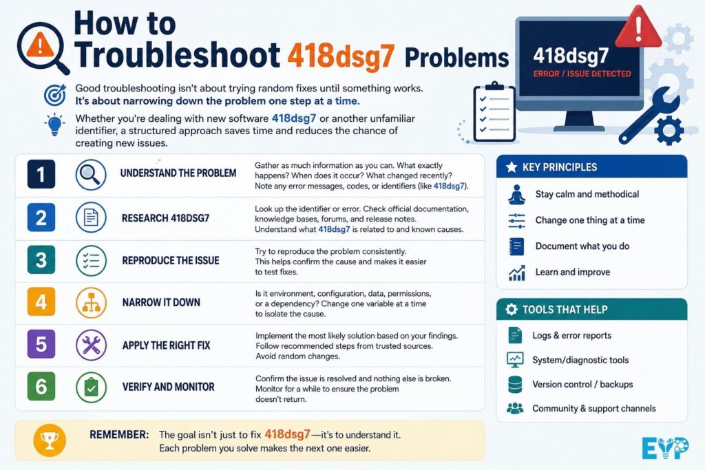 How to Troubleshoot 418dsg7 Problems