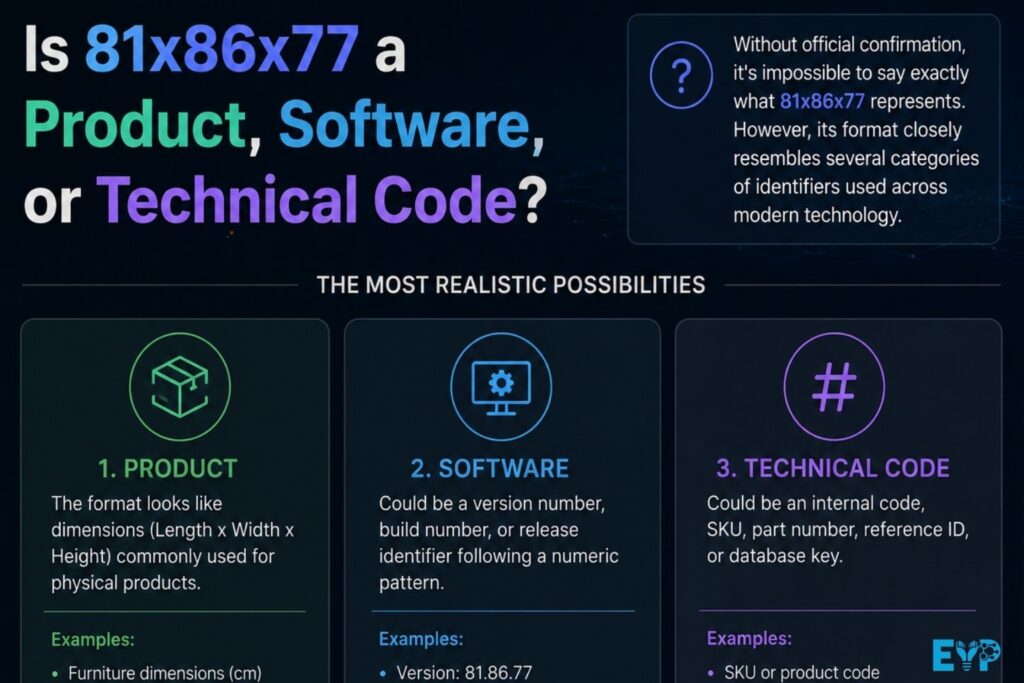 Is 81x86x77 a Product Software or Technical Code