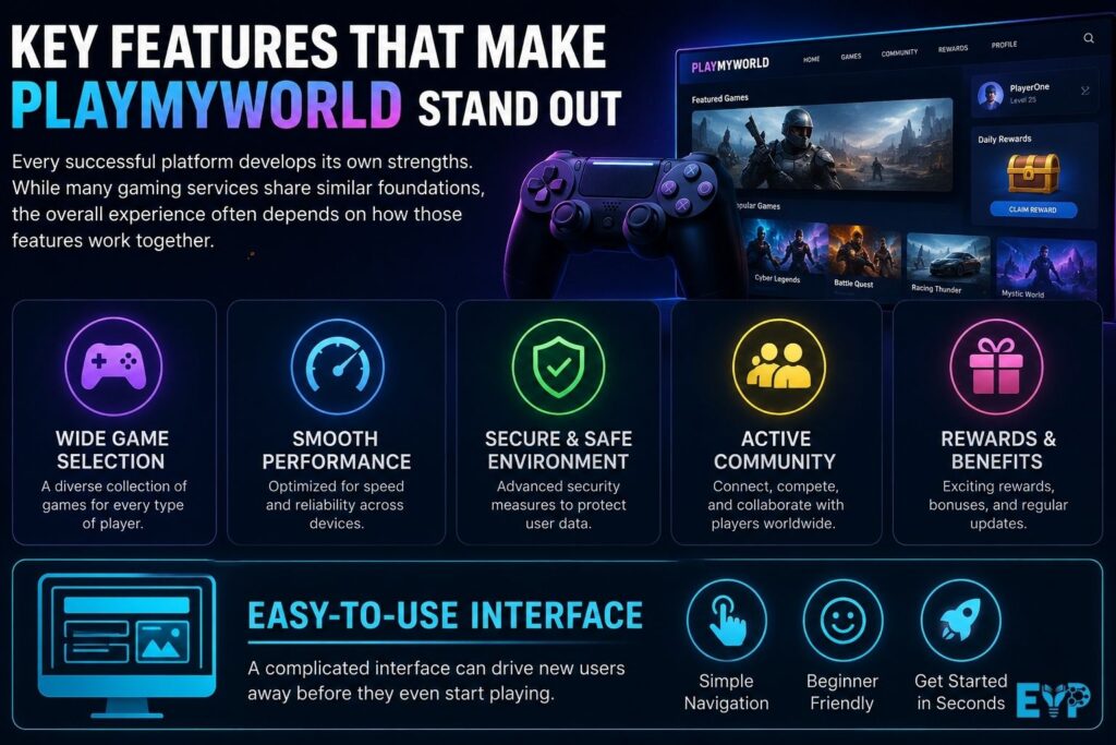Key Features That Make PlayMyWorld Stand Out Every successful platform develops its own strengths. While many gaming services share similar foundations the overall experience often depends on ho 1