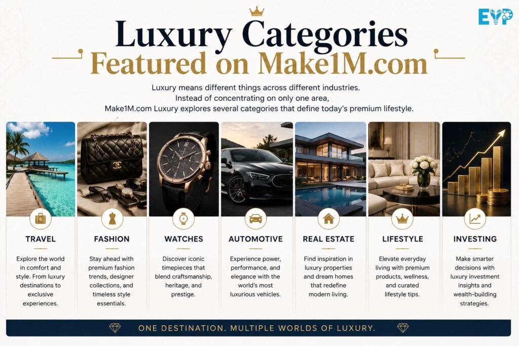 Luxury Categories Featured on Make1M.com