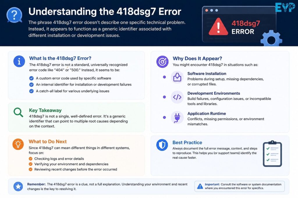 Understanding the 418dsg7 Error