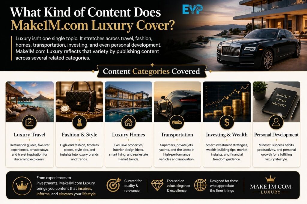 What Kind of Content Does Make1M.com Luxury Cover